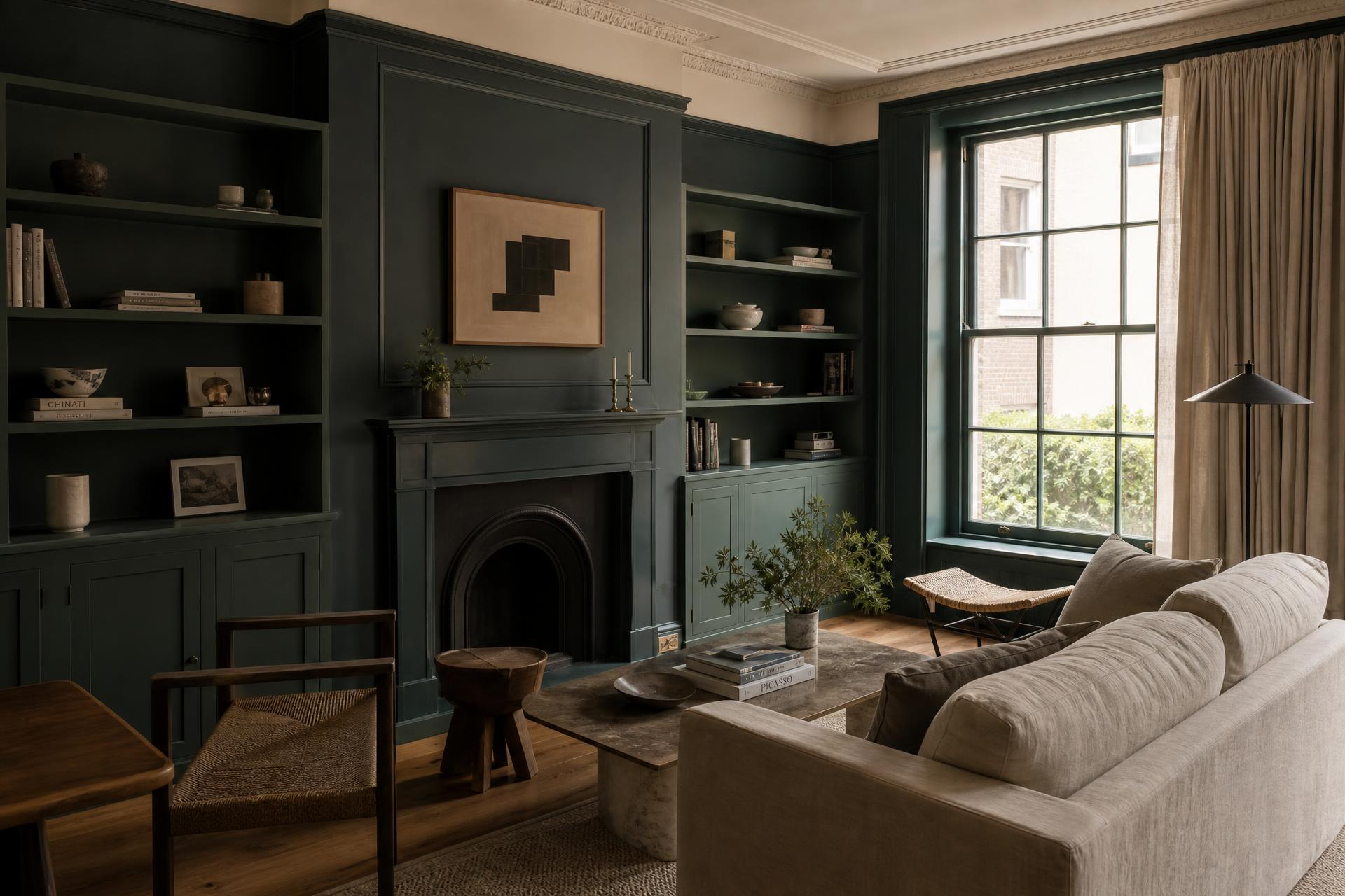 Premium British property interior at dusk